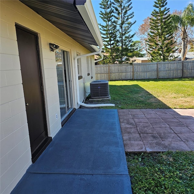 view of patio featuring cooling unit