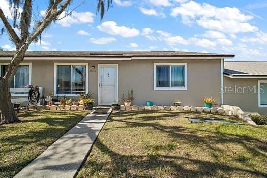 exterior space with a lawn