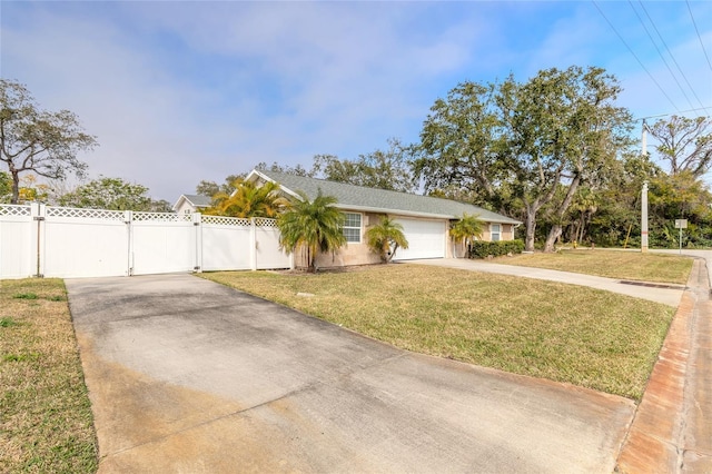 view of side of property with a garage and a yard