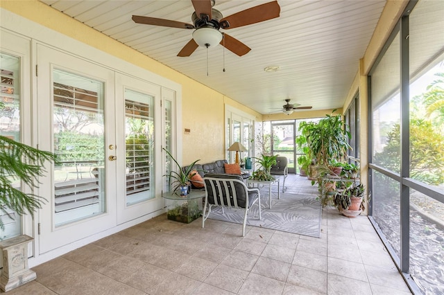 view of sunroom