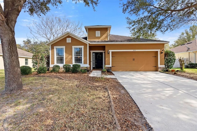 view of front of home featuring a garage