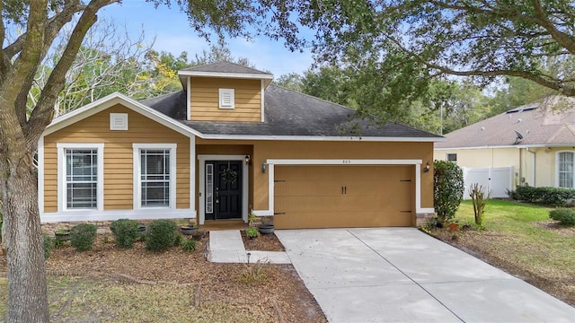 view of front of house featuring a garage