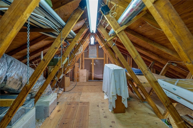 view of attic