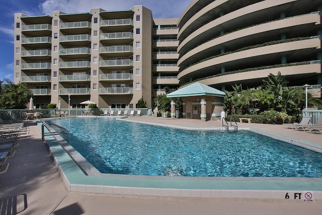 view of pool with a patio