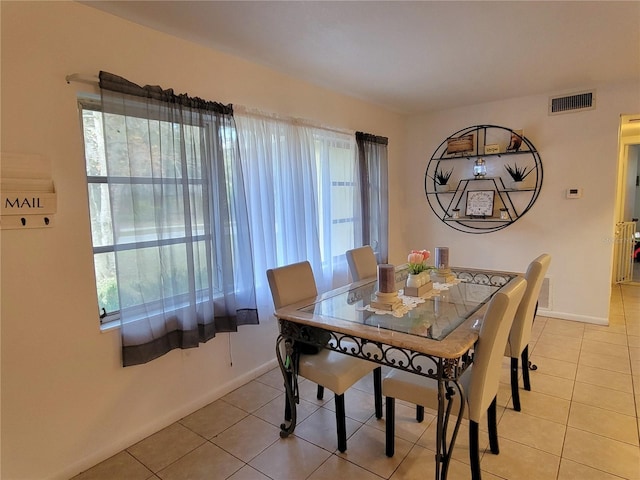 view of tiled dining room