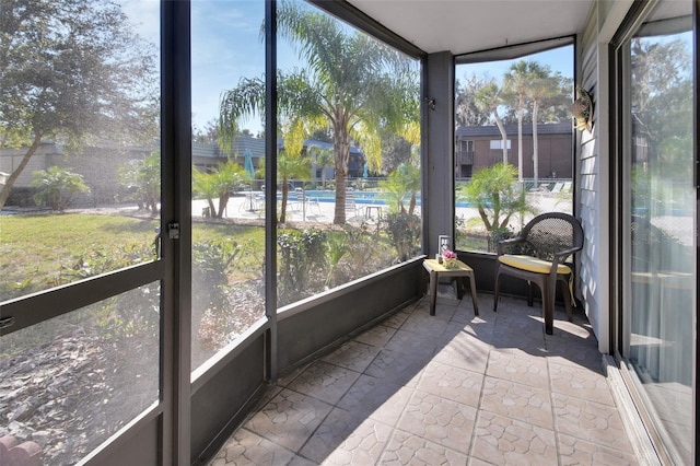 view of sunroom / solarium