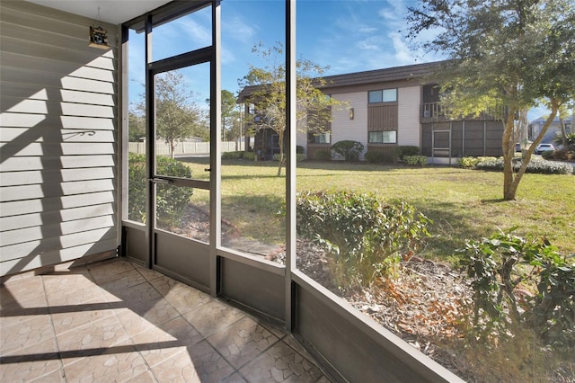 view of sunroom