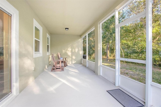 view of sunroom