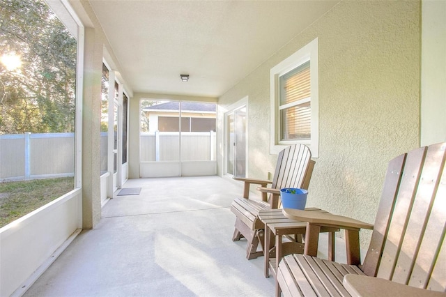 view of sunroom / solarium