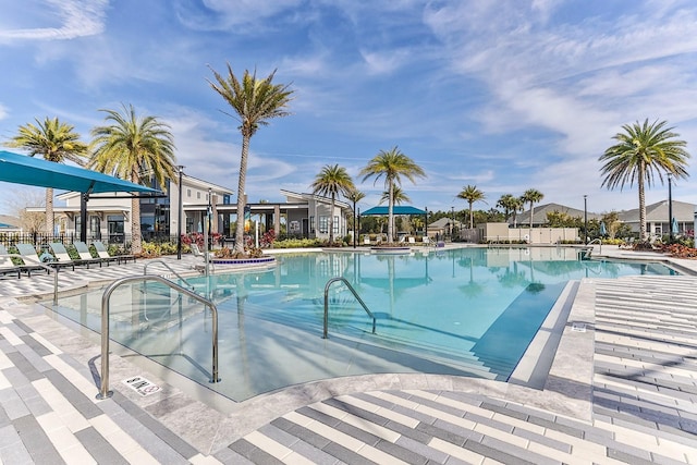 view of pool with a patio