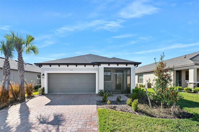 view of front of house featuring a garage