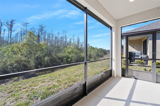 view of sunroom