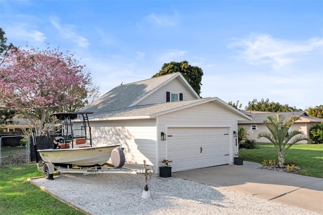 exterior space with a lawn