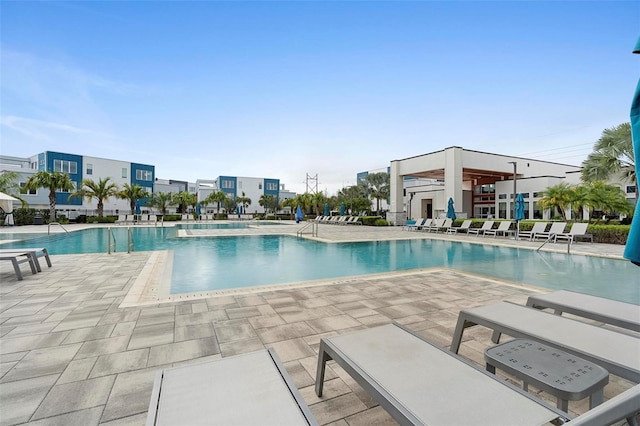 view of pool with a patio