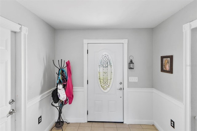 view of tiled entryway