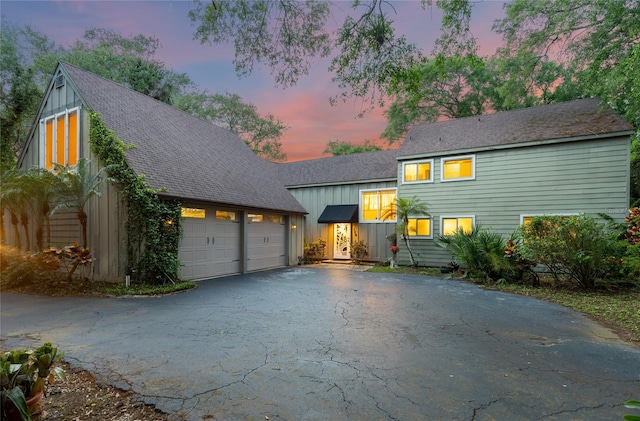 view of front of house featuring a garage