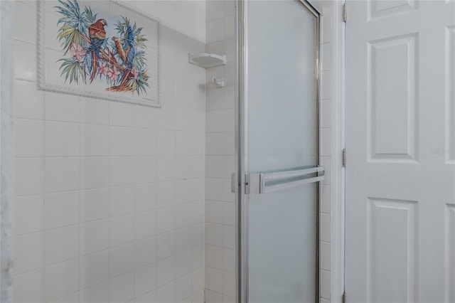 bathroom with walk in shower