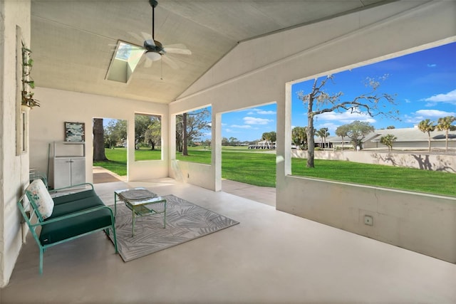 view of patio / terrace with ceiling fan