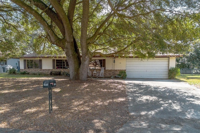 view of front facade with a garage