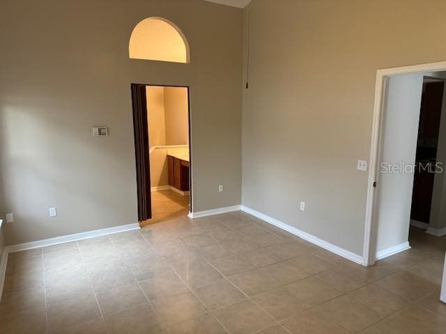 view of tiled spare room