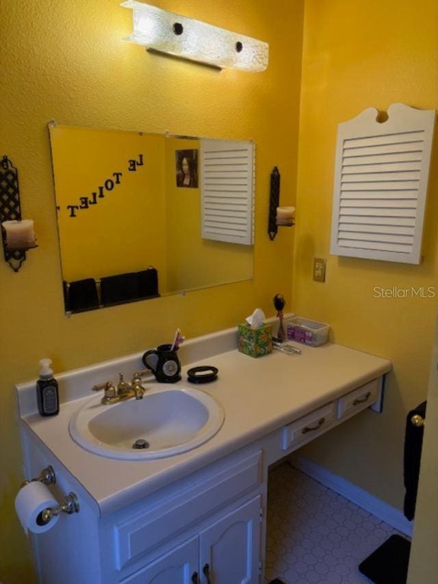 bathroom featuring vanity