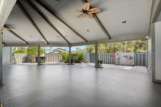 view of patio with fence