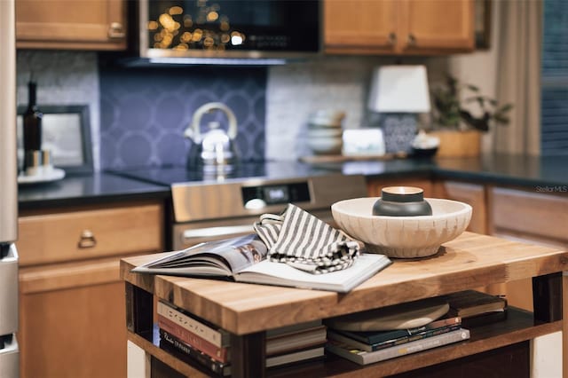 kitchen with electric range