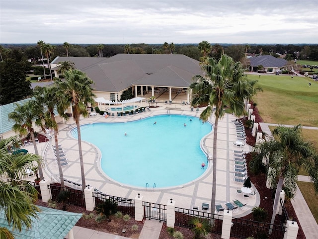 view of pool with a patio