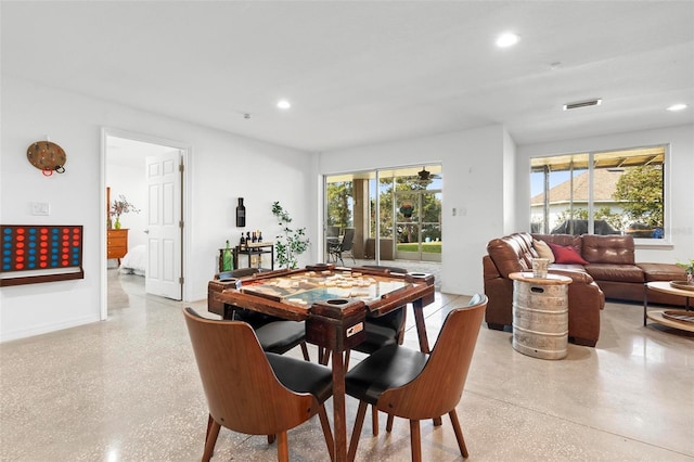 dining area with a wealth of natural light