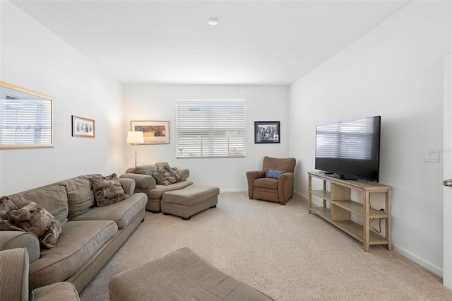 view of carpeted living room