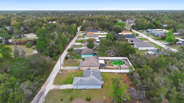 aerial view with a residential view