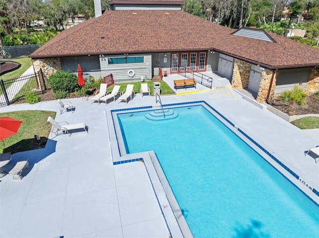 view of pool with a patio