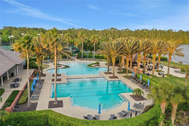 pool featuring a patio