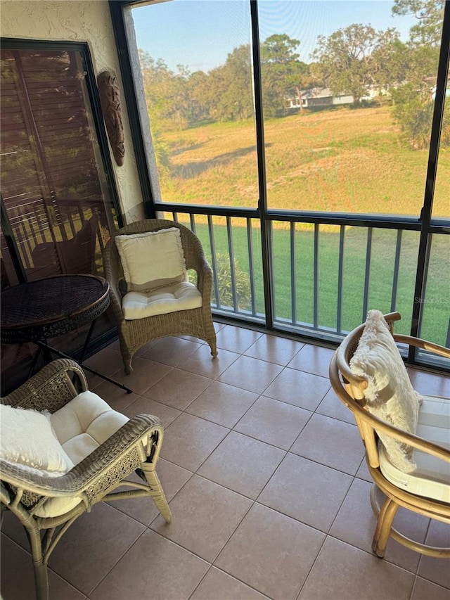 view of sunroom