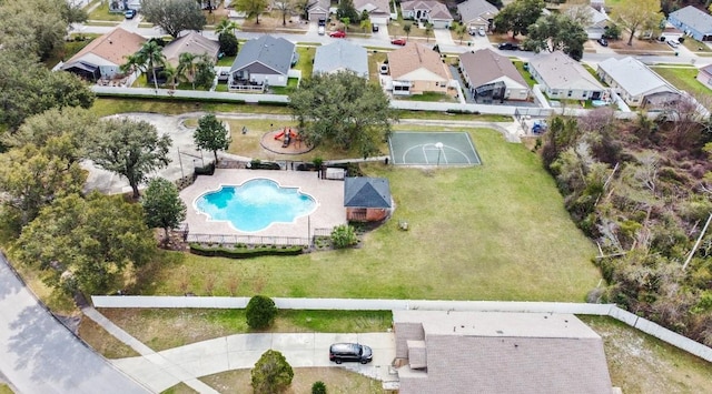 birds eye view of property featuring a residential view