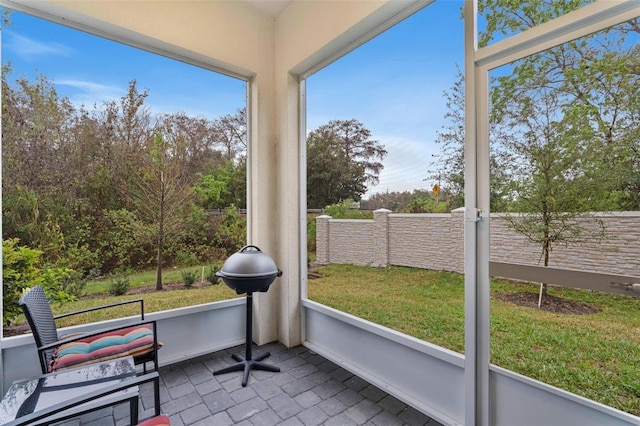 view of sunroom / solarium