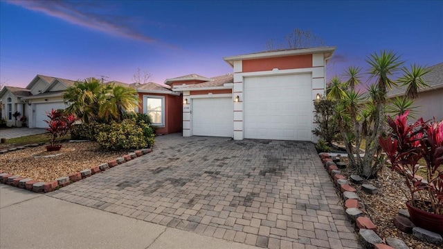 view of front of home featuring a garage