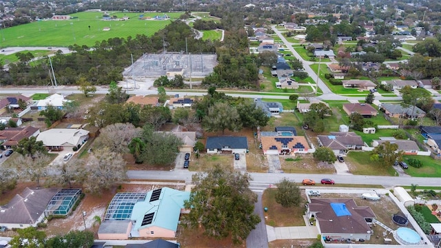 aerial view with a residential view