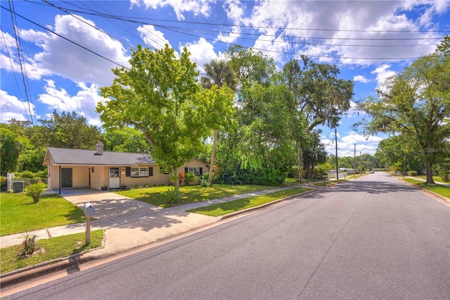 741 Greenway Pl, Daytona Beach, FL 32114 - view of asphalt road with sidewalks, curbs, and view of wooded area
