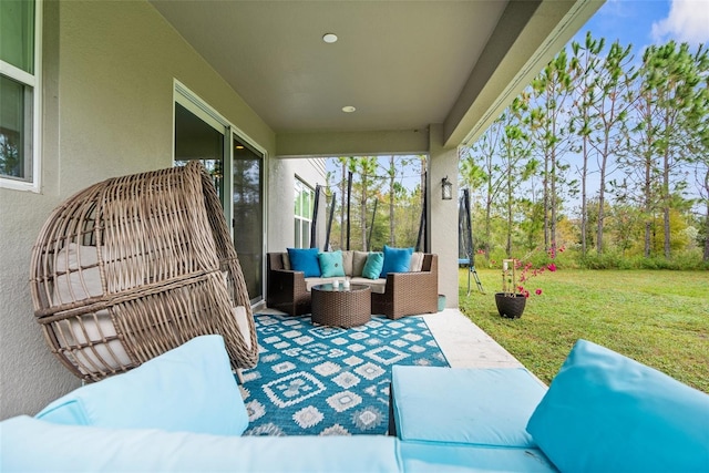 32924 Estate Garden Dr, Wesley Chapel, FL 33545 - view of patio featuring outdoor lounge area