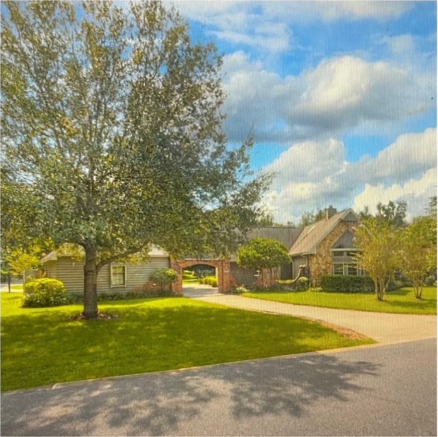 238 Crooked Tree Trl, Deland, FL 32724 - view of front of house with curved driveway and a front lawn