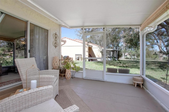 sunroom with a wealth of natural light