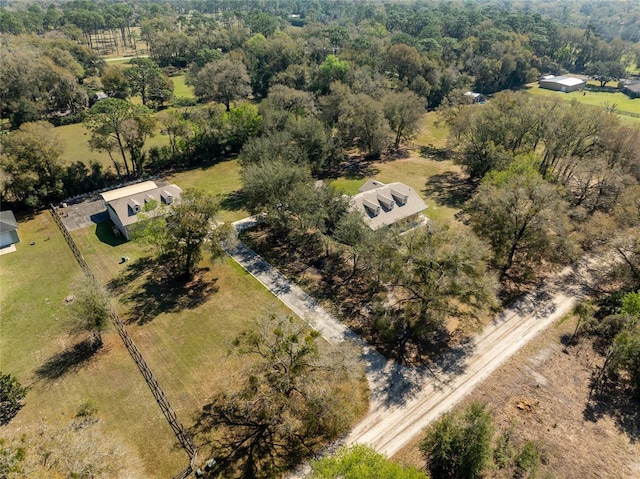 drone / aerial view with a rural view