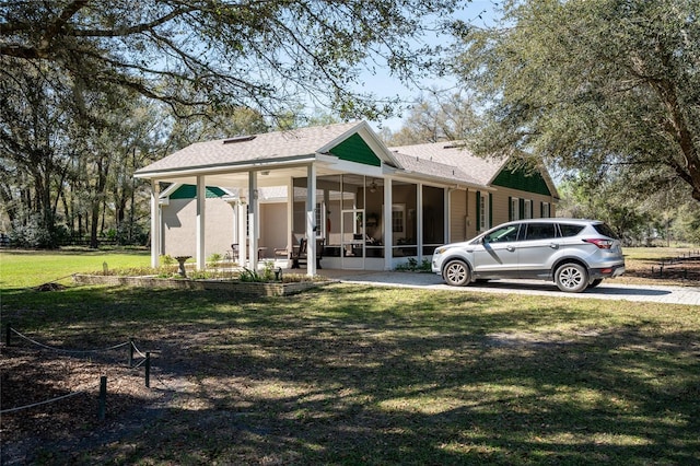 exterior space featuring a yard