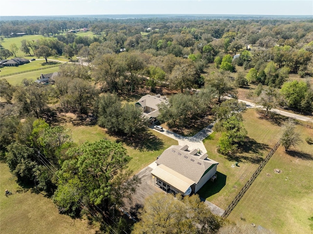 bird's eye view featuring a rural view