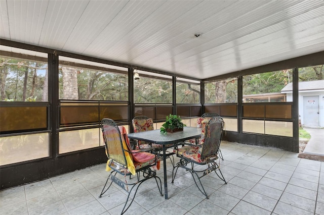 view of sunroom