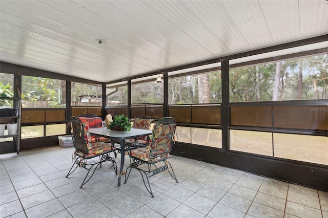 view of sunroom