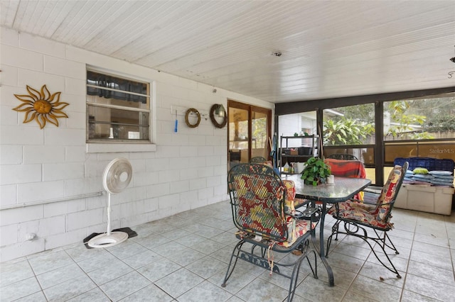 view of sunroom