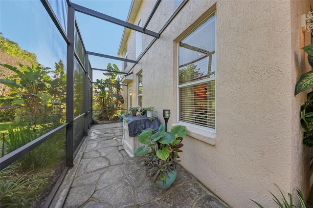 view of sunroom