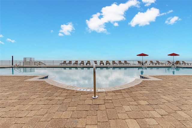 pool featuring a water view